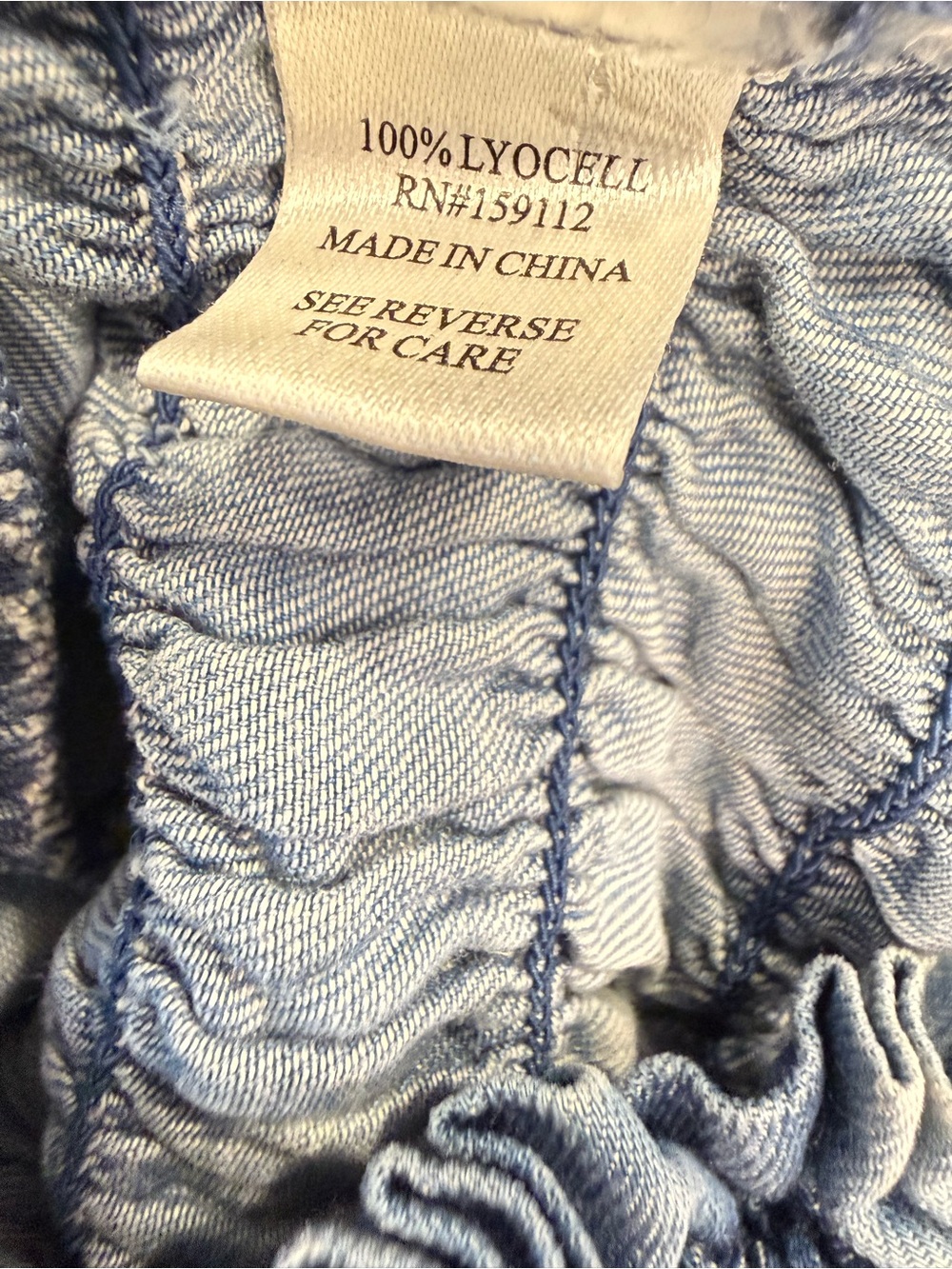 Given Kale maxi skirt blue & white tie dyed smocked waist SZ SM - Picture 5 of 9